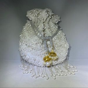 White Potli Bridal/Wedding bag